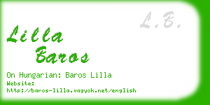 lilla baros business card